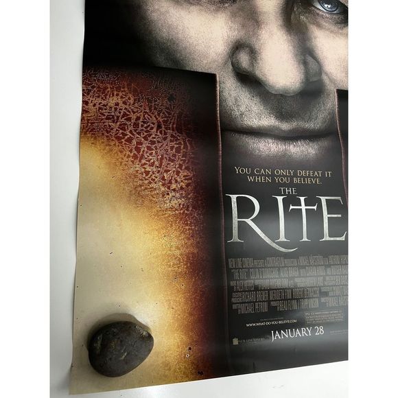 Anthony Hopkins The Rite Original Movie Poster 40" X 27"Double Sided - Picture 7 of 12